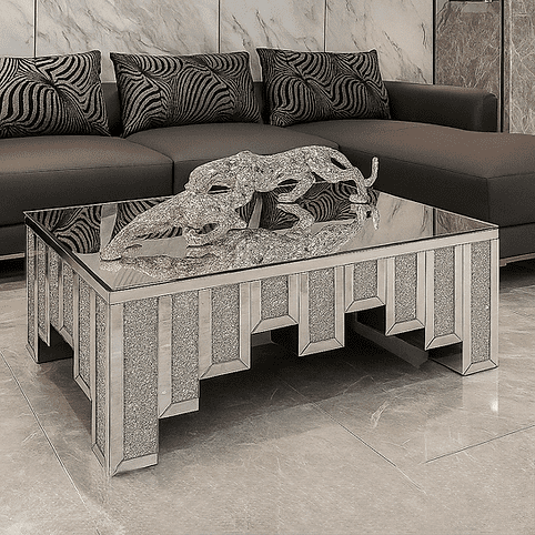 Crystalline Mirrored Coffee Table